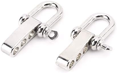 Pennyninis 2pcs Adjustable Anchor Shackle Outdoor Survival Rope Paracord Bracelet Buckle