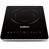 Salton Slim Induction Cooktop| 300-1500W | 10 Cooking Levels 60°C to 240°C (140°F to 465°F) | Energy Efficient | Easy-To-Clea