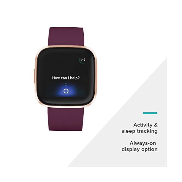 Fitbit-Versa-2-Health-Fitness-Smartwatch-with-Voice-Control-Sleep-Score-Music-Bordeaux-One-Size-Exclusive-to-Amazon Fitbit Versa 2 Health & Fitness Smartwatch with Voice Control, Sleep Score & Music