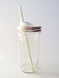 Ball Mason Drinking Jar with Straw and Sip Lid - 24 oz, Green