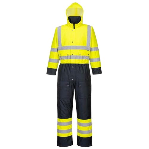 Portwest S485 Tuta Bicolore- Foderata, Giallo/Navy, XXL
