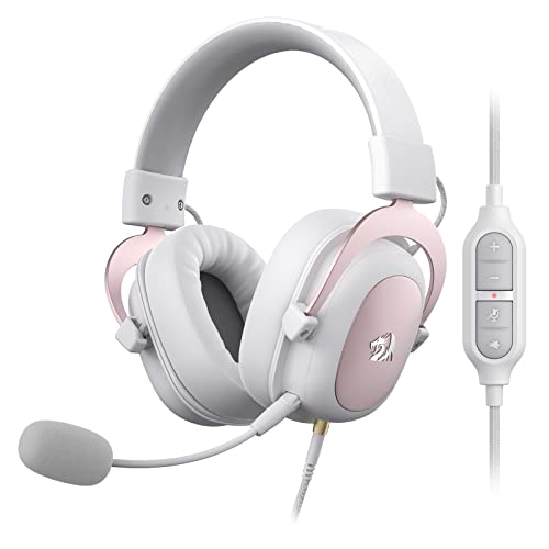 Redragon H510 Zeus Gaming Headset Kabel 7.1 53mm Rosa Weiß