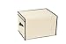 Juvale Set of 3 Foldable Storage Box Containers for Clothes, Documents, Household Items with Lid Basket Bin - Beige - Large Size