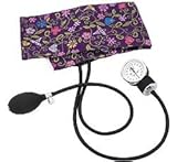 Prestige Medical Premium Adult Aneroid Sphygmomanometer, Floral Stitch Orchid