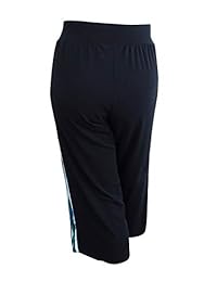 Pantalones de pierna ancha para dama, talla grande, con rayas, 1x