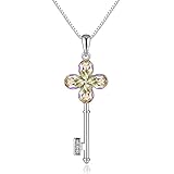 GAEA H - Lucky Clover Series Clover Key Pendant Necklace Crystals from Swarovski GHJN034