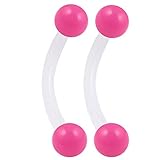 bodyjewellery 2pcs 16g Clear Flexible Acrylic Conch