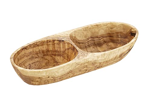 APS Ciotola -OLIVE - 26,5 x 11 cm, altezza: 5 cm, legno d'ulivo 0,6 litri (ogni pezzo è unico. Il colore e le venature possono variare)