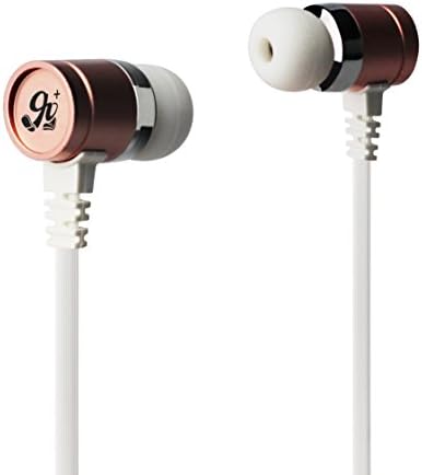 Ninety Plus Hi-Res Earphone with Build in Microphone and Metallic Housing - Rose Gold Color, Compitable With All Mobile Device with 3.5mm Plug