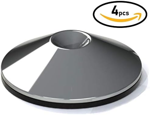Speaker Subwoofer & HiFi Stand Isolation & Floor Protector Spike Shoes Pads Feet (4, Polished Chrome), 4 Spike Shoes