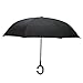 Procella Inverted Umbrella, Large Windproof Double Layer Canopy, Big Straight Reverse Umbrellas for Car, Travel, Rain, Sun and Outdoor Use, Hands-Free C-Shape Handle, UV Protection, Lightweight