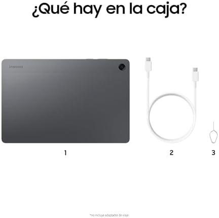 Galaxy Tab A11+ 256GB, Tableta con IA, Pantalla de 11" con 90 Hz, 8GB de Memoria, Altavoces Cuádruples Dolby, Garantía del Fabricante 3 Años + 1 Año Extra, Gris (Versión Española)