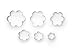 Fox Run Flower Cookie cutters, 6 piece, Metallic,3621