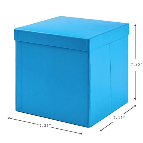 Hallmark 7" Gift Box with Lid (Turquoise Blue) for Birthdays, Mothers