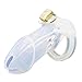 a-YUEYUE Soft Silicone Cage Device Belt with 5 Ring Lock and Keys for Male Mens, 3 Colors Optional
