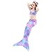 2019 New Girls Mermaid Tails for Princess Bikini Bathing Suit Set Children's Day for 3-12Y