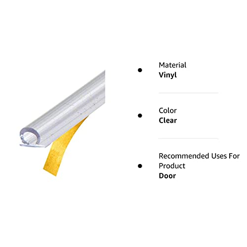 CRL Shower Door Translucent Vinyl Bulb Seal With PreApplied Tape For 7