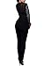 VamJump Women Sexy Sequin See Through Mesh Top Bodycon Clubwear Jumpsuit Romper