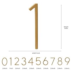 Floating House Number Modern House Numbers 5