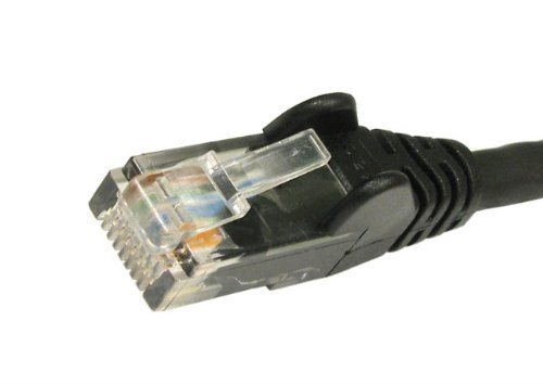 World of Data 0.25m BLACK CAT5E (enhanced) Network Cable - Ethernet - LAN - Patch - Internet - Broadband - Router - Hub - Modem -10/100