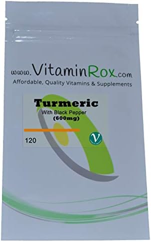 Turmeric with Black Pepper [600mg] - 120 Capsules - Suitable for Vegetarians