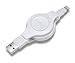 EDG - Apple MFI Certified Retractable Lightning Cable | Charge and Sync Lightning to USB - 3.5 Feet
