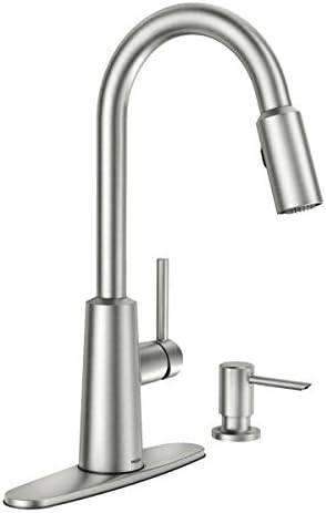 Moen 87066srs Pullout Spray High Arc Kitchen Faucet With Soap