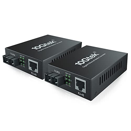 A Pair of Gigabit Single-Mode SC Fiber to Ethernet