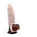 Realistic Soft Silicone Penis Extender, Penis Enhancer, Cock Penis Sheath, Penis Enlargement Sleeve Condom Sexual Delay Ejaculation Toy for Men, Black