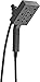 Delta Faucet 4-Spray Touch-Clean H2Okinetic In2ition 2-in-1 Dual Hand Held Shower Head with Hose and Magnetic Docking, Matte Black 58473-BL, 1.75 GPM Water Flow