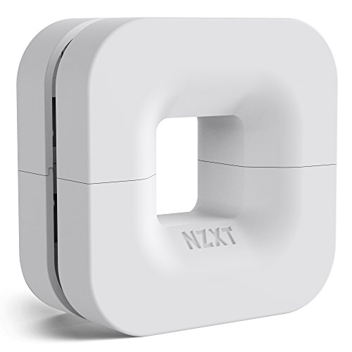 NZXT Puck – Cable Management and Headset Mount – Compact Size – Silicone Construction – Powerful Magnet for Computer Case Mounting – White
