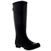Womens Adjustable Back Tall Waterproof Winter Rain Wellies Wellington Boots - Black - 8-39 - CD0013