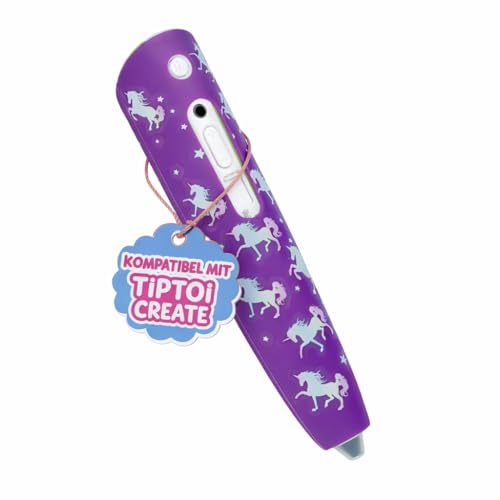 caseroxx TipToi Silicone Sleeve for Ravensburger TipToi, Silicone Sleeve (Unicorn Pattern – Purple)