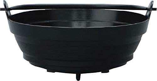 Aluminum pot black 18 cm