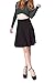 Simple Stretch A-line Flared Knee Length Skirt (M, Knee Black)