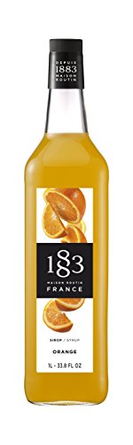 1883 Maison Routin - Orange Syrup - Made in France - Glass Bottle | 1 Liter (33.8 oz)