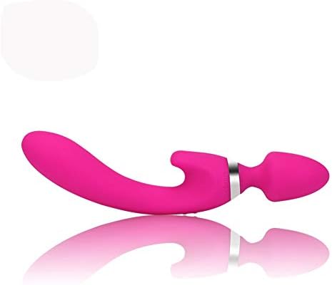 gffei Double-head Vibration AV Stick 30 Vibration Mode Magnetic USB Charging 100% Waterproof(Pink)