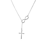 Infinity Forever Cross Necklace - Cross Infinity Lariat