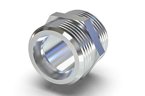 ABA Beul 16001.006.11 Nipplo doppio con esagono, acciaio inox, 3/4