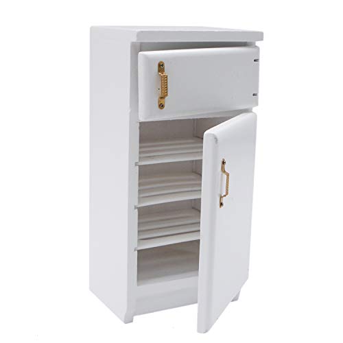JETEHO 1/12 Dollhouse Miniature Fridge Refrigerator Dollhouse Furniture Fridge Refrigerator Accessories
