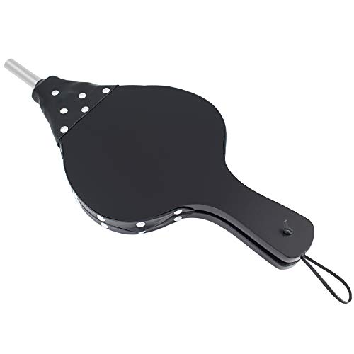 DYWISHKEY Bellows, Fireplace Bellows 17 Inch x 7.5 Inch, Air Bellow Fireplace Blower Leather Bellows Fire Bellows for Fireplaces, BBQ and Camping, Bellow with Hanging Leather Strap, Black