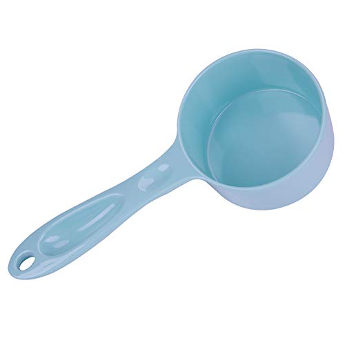 Super Design Sturdy Melamine Food Scoop for Dogs Cats Birds, Measuring Cup, Long Comfortable Handle, 1 Cup