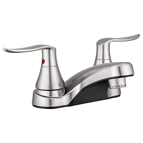 Dura Faucet (DF-PL700LH-SN RV Bathroom Faucet with Winged Levers (Satin Nickel)
