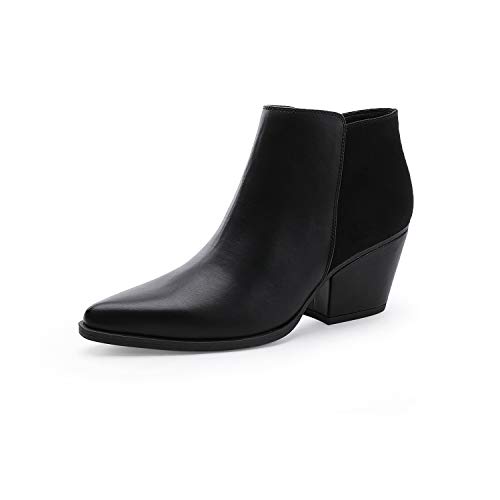 black ankle boots pointed
