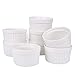 SZUAH 6 oz Ramekins Oven Safe Set of 8, Porcelain Ramekin Set for Baking Souffle Ramekins 6 oz Oven Safe Creme Brulee Ramekin 3.5 Inch, Dishwasher Safe, White