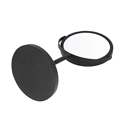 MODONA 6-Inch Two-Sided 1X and 5X Tabletop Makeup Vanity Mirror, 13.5-Inch Tall - Rubbed Bronze - 5 Year Warranty