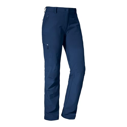 Schöffel Ascona Senderismo Ligeros para Mujer, versátiles Pantalones de Exterior con Ajuste óptimo y prácticos Bolsillos, Azul Oscuro, Medium