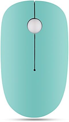MCHEETA Wireless Mouse, 2.4G Wireless Ultra Thin Whisper Quiet Mouse Portable Mobile Mouse M2 Optical Mouse with USB Receiver for Notebook, PC, Laptop, Computer, Macbook (Green)