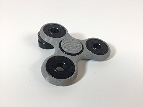 Hand Spinner Weighted Fidget Toy EDC - Silver &amp; Black Ceramic center