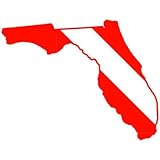 Amazon Com Florida State Shape Scuba Dive Sticker Diver Down Flag Symbol Vinyl Window Bumper Decal For Cup Boat Tank Car Truck Fl Automotive